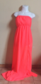 Vestido Largo Color Naranja Fosforescente Talla CH